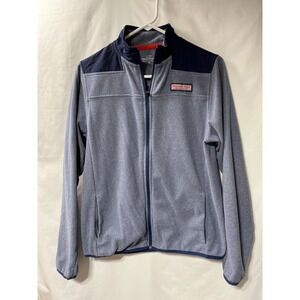 Vineyard Vines Fleece Jacket Blue Navy Quarter Zip Pullover Mens Large
